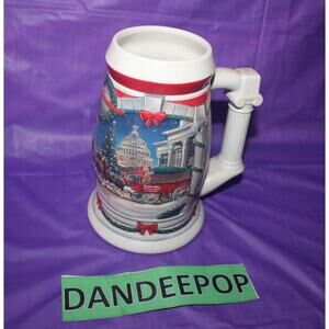 Anheuser Busch Budweiser Holiday At the Capitol 2001 Stein Beer Stein Drinkware